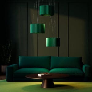Ceiling object Wave mini (with Luminaire) Round