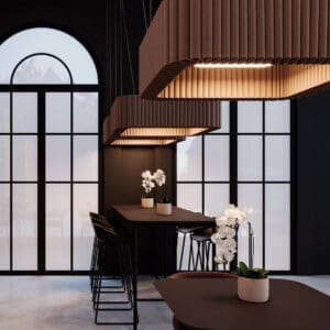 Ceiling object Wave (with Luminaire) Square