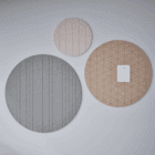 Stylish Chameleon Round Acoustic Panels grouped in different sizes