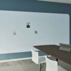 Chameleon Wall Coverings  fill an entire wall with both acoustic and whiteboard surfaces
