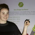 Smarter Surfaces Smart Clear Projector Screen Paint in a classroom