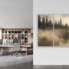 Dezibel Printed Image on an acoustic screen