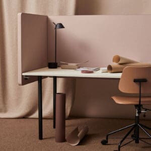 Dezibel Table with a desk and chair