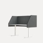Dezibel Table Bevveled Product Image from the side in grey 