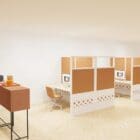 Dotz Floor Screens grouped in a large modern workplace