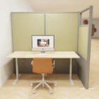 Dotz Floor Screens  in an office setting at a desk