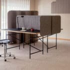 Focus Desk Divider in a workplace on desks
