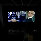 Smart High Contrast Projector Screen Paint as shown outside