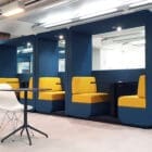 JDD Bob pods as workspace pods in a large co-working style office