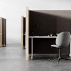 Kyoto Floor Screens around a desk with a chair