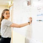 Smart Magnetic Whiteboard Paint Kit from Smarter Surfaces being used in an office