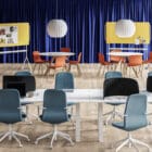 Mezzo Floor Screens in use in a large modern space