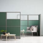 Offizz Floor Screens shown in use in an work environment