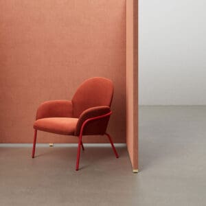 Optima Floor in an office with a red chair in front