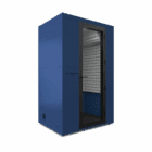 Studiobricks One sound isolation booth in blue is loved by voiceover artists, narrators and musicians around the world.