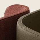 Closeup of the Tune Armchairs material and back