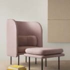 Tune pouf being use with a chair