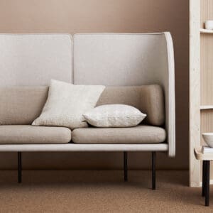 Tune Sofa in a light colour in an office setting
