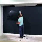 Smarter Surfaces Ultra Magnetic Chalkboard Paint being applied
