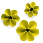 Group of HEY-SIGN Wall Element Silent Flowers in yellow