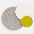 Hey-Sign wall element twister product up close with group of yellow, grey and white