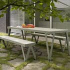 Lloyd table outdoor by Functionals with benches