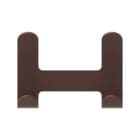 Quattro wall coat rack by Functionals with two hooks made of epoxy coated steel