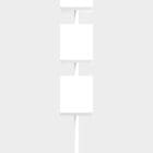 Six Pack by Functionals with 6 brochure holders in chalk white front view