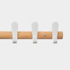 Slide G Wood coat stand three hook view