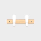 Slide G Wood coat stand dual hook view