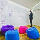 Whiteboard Paint from Smarter Surfaces in an office example