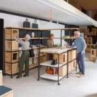 Bene Pixel Rack in use in an workplace
