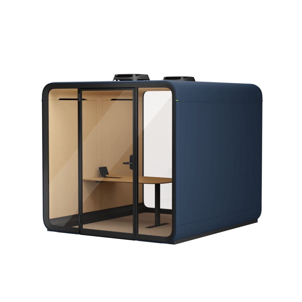 Framery Six is a smart and soundproof meeting room for teams of up to 6.