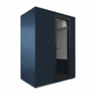 Studiobricks One plus with a dark blue exterior and door