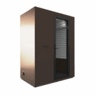 Studiobricks One Plus with a dark exterior and door