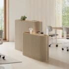 giro mobile room divider in a bright airy room