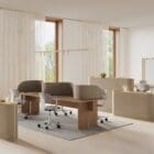 Zilenzio Giro Room Divider viewed in situ in a modern workspace