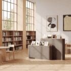 Zilenzio Giro Room Divider in a high ceilinged office
