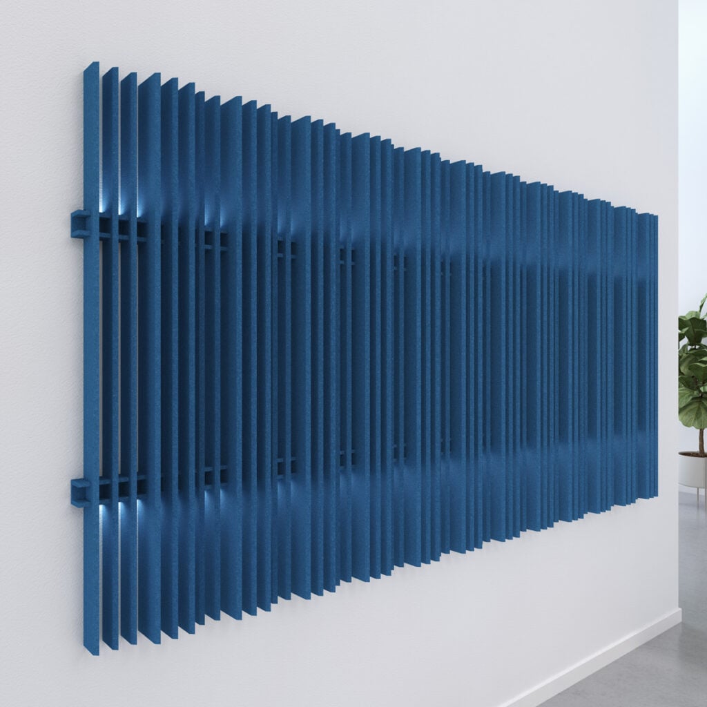 Harp Acoustic Wall Blades in Blue