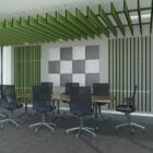 The Opus collection features a series of 8 unique, modular acoustic blades in an office setting