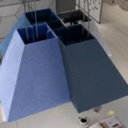 Pyramid Enclave Acoustic Lighting in blues