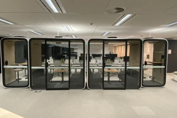 Framery Booths installed in the open plan office