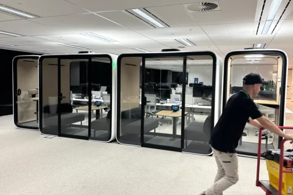 Framery Booths being installed