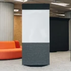 A.Works base unit with whiteboard
