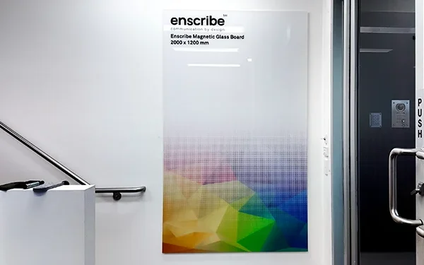Enscribe Magnetic Whiteboard on show in the Envoy office