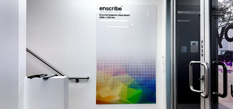 Enscribe Magnetic Whiteboard on show in the Envoy office